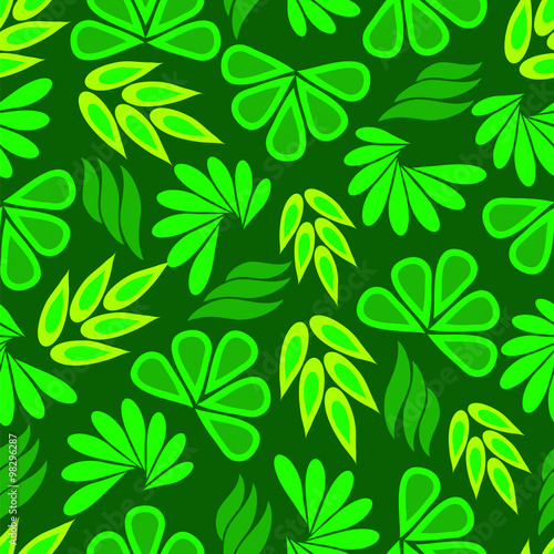 Green plants. Seamless pattern.