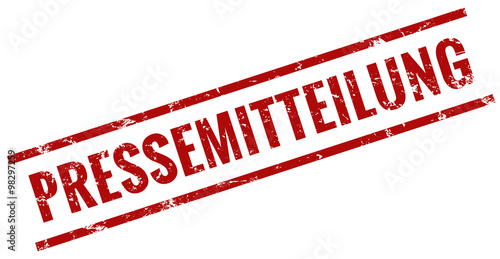 Pressemitteilung Stempel rot grunge