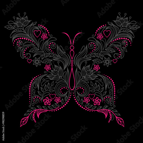 Butterfly isolated. Vector illustration