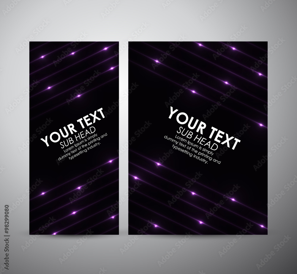 Fototapeta premium Abstract purple shining pattern. Brochure business design template or roll up. Vector illustration