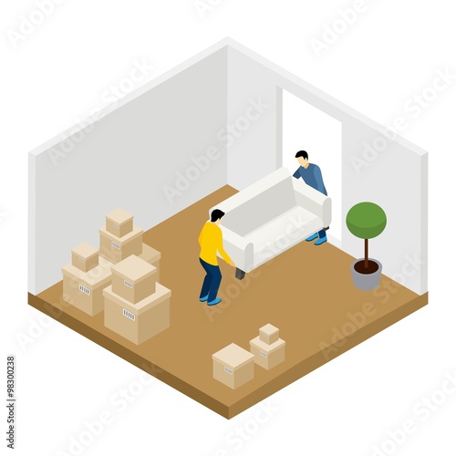Moving In And Out Illustration 