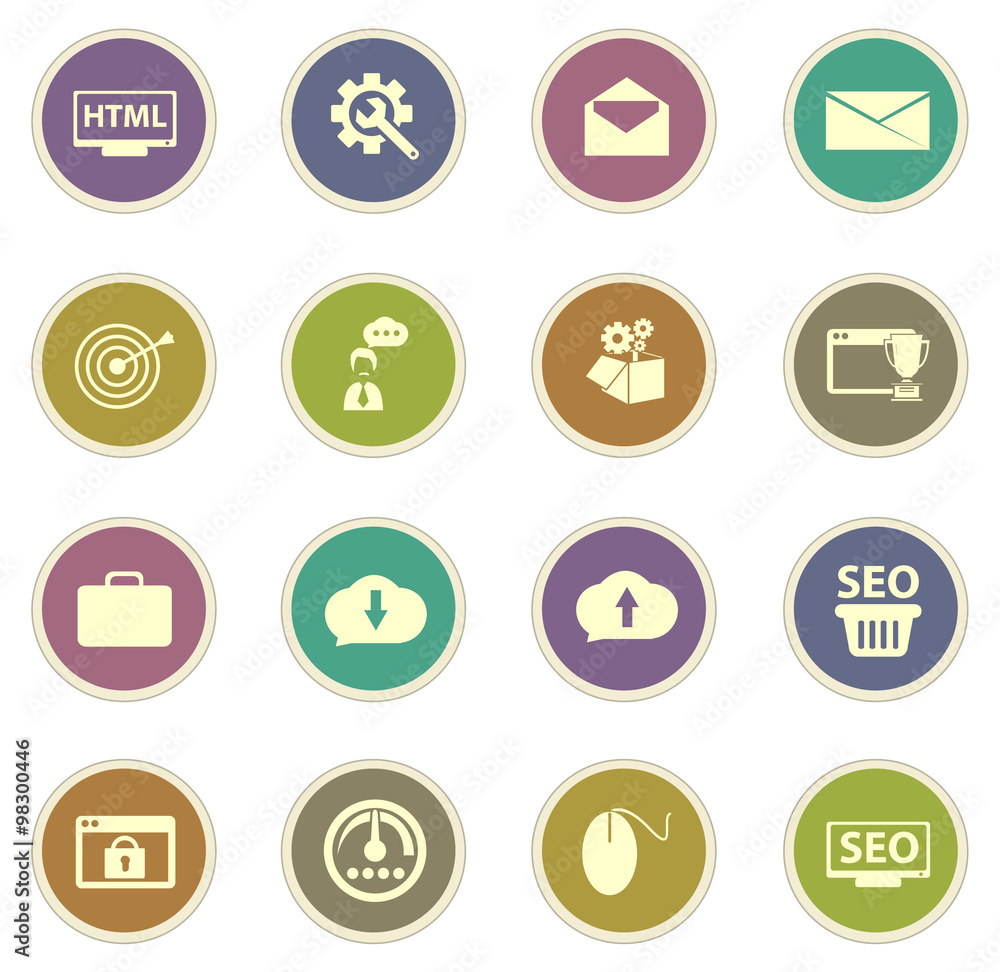SEO and Development icon set SEO and Development icon set