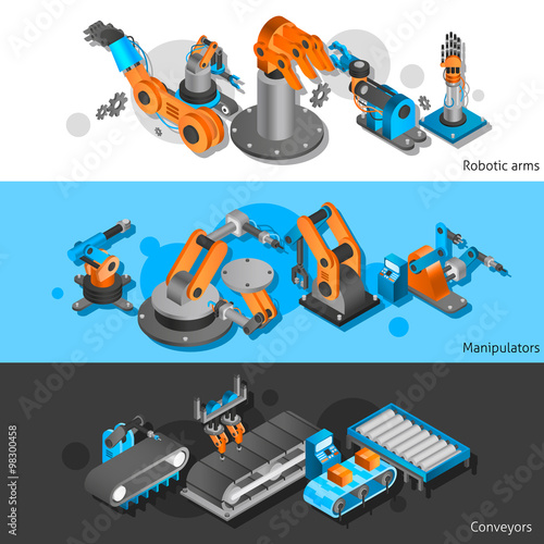 Industrial robot banner set
