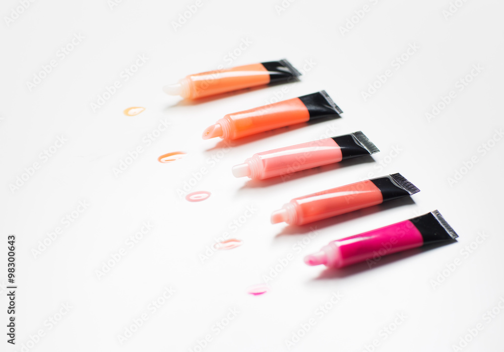 close up of lip gloss tubes close up of lip gloss tubes