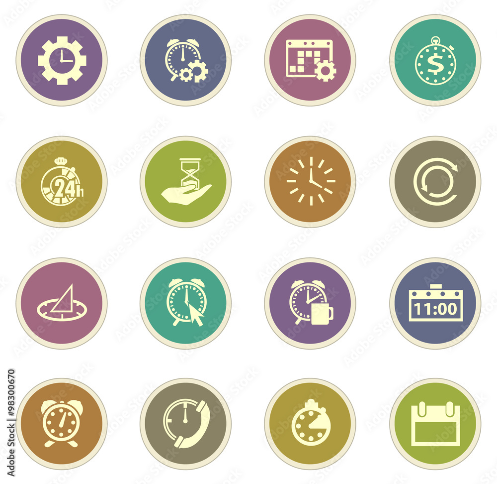  Time icons set