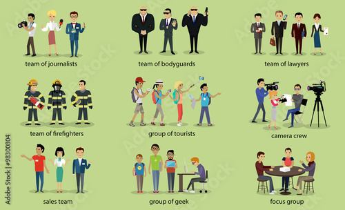 Different Groups of People Firefighter Lawyers