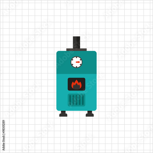 Gas boiler with heat indicator
