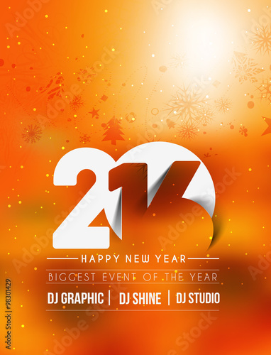 Happy new year 2016 Poster Design