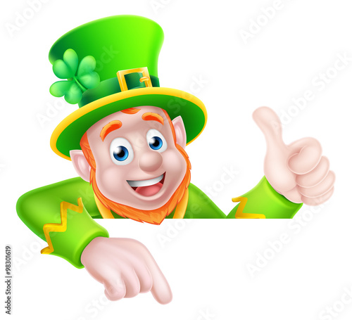 St Patricks Day Leprechaun Pointing photo