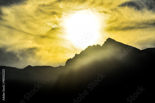 Sunset Behind Guimar Mountains photo