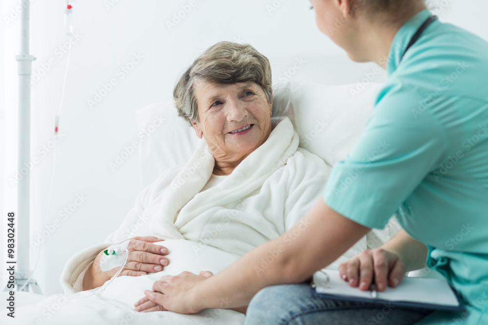 Obraz premium Senior woman and carer