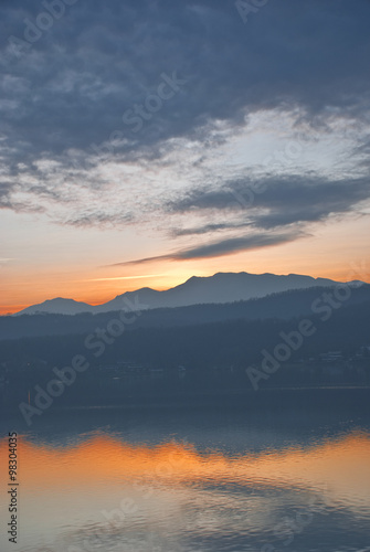 Tramonto sul lago di Avigliana