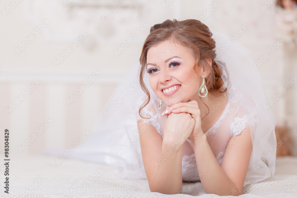 Naklejka premium bridal makeup wedding ceremony