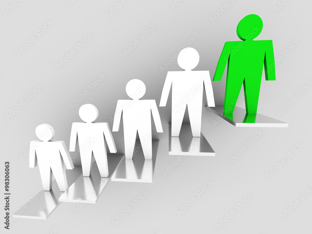 Stairs. Individuality and leadership concept Stairs. Individuality and leadership concept