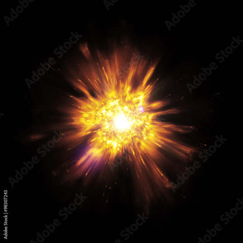 Принти на полотні big bang explosion with sparks