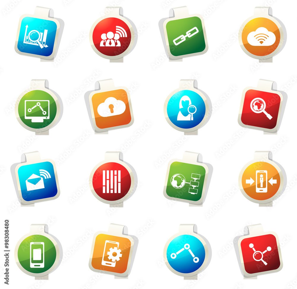 Data analytic vector icons Data analytic vector icons