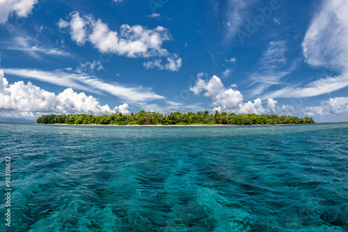 Siladen turquoise tropical paradise island photo