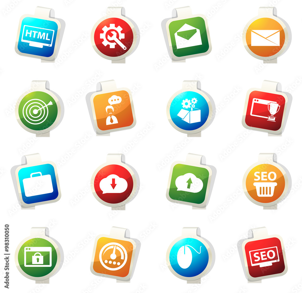 SEO and Development icon set SEO and Development icon set