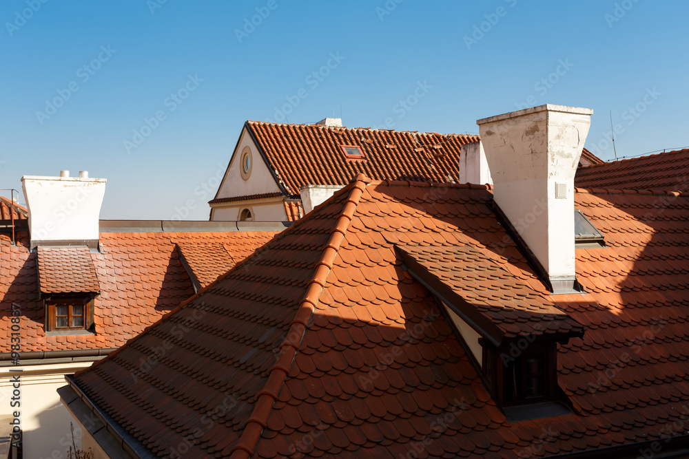 Prague red roof
