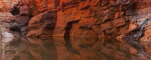 Rock wall reflections in Karijini NP, Western Australia photo