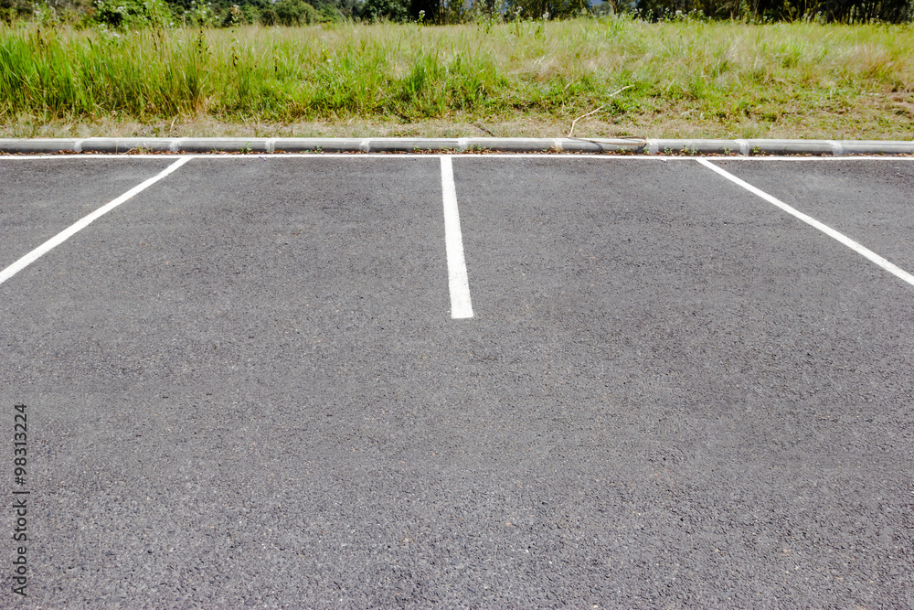 Lines parking on asphalt  background