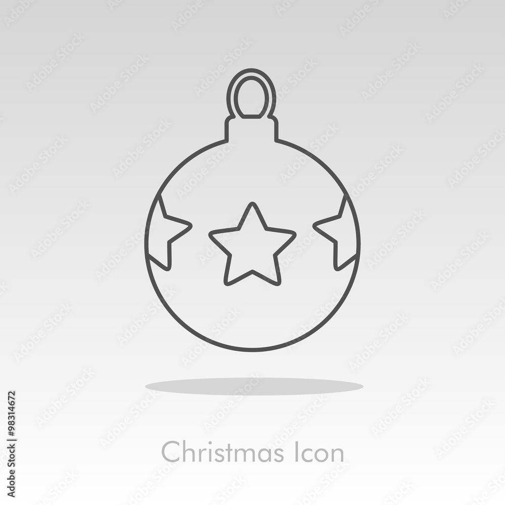 Obraz premium Christmas balls icon