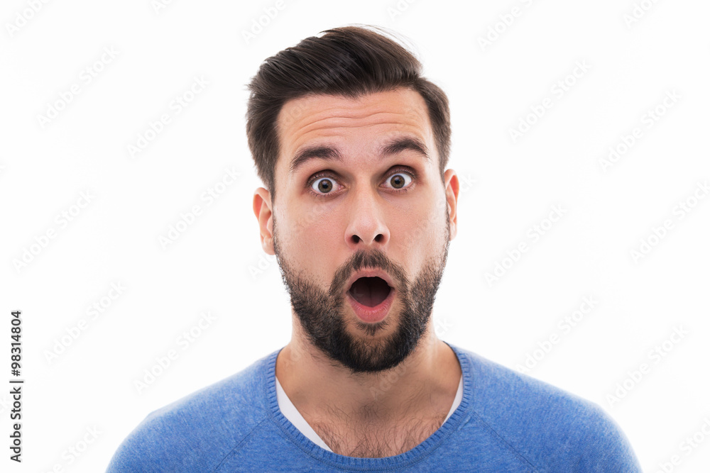 Shocked young man Shocked young man