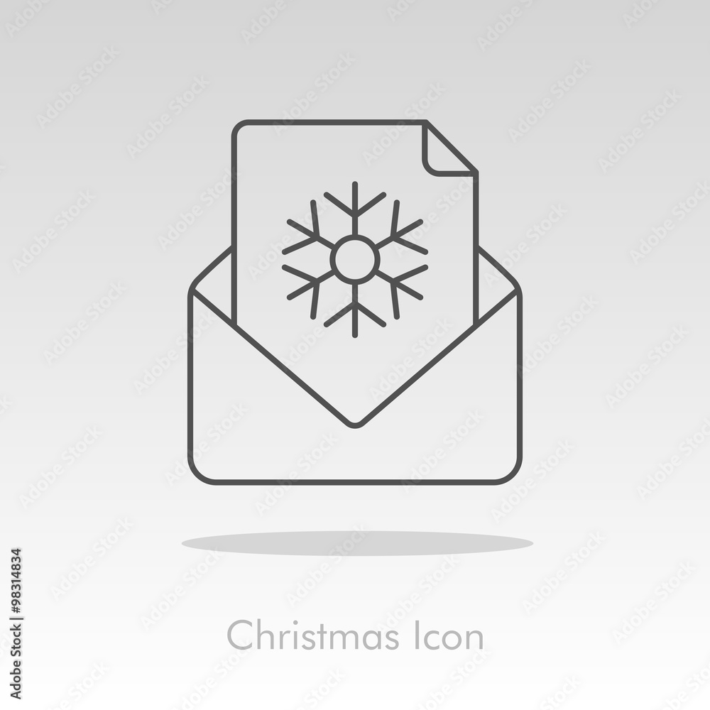 Christmas letter icon Christmas letter icon