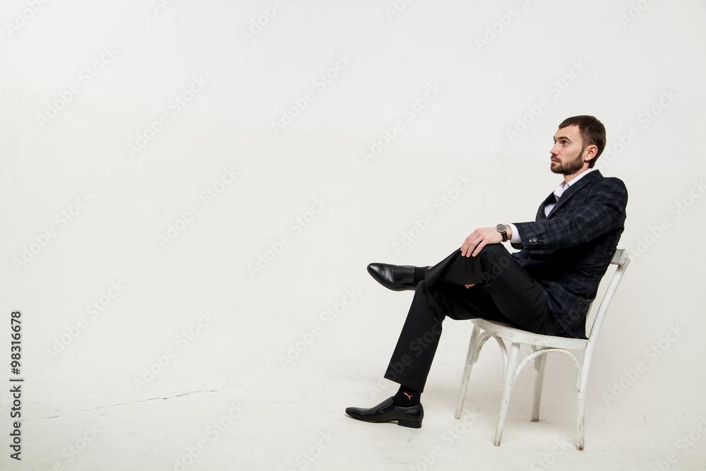 Portrait of a successful businessman on white Portrait of a successful businessman on white