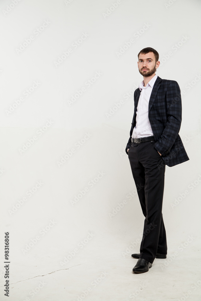 Portrait of a successful businessman on white Portrait of a successful businessman on white