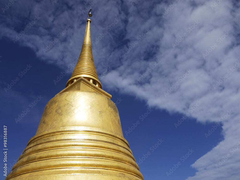 Golden Mountain Near Wat Sraket at Bangkok Thailand Golden Mountain Near Wat Sraket at Bangkok Thailand