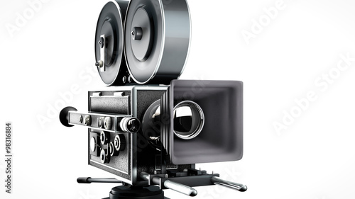 Vintage movie camera front