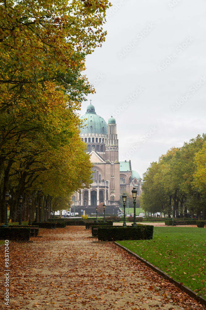 Basilica of the Sacred Heart, Brussels, view from the park