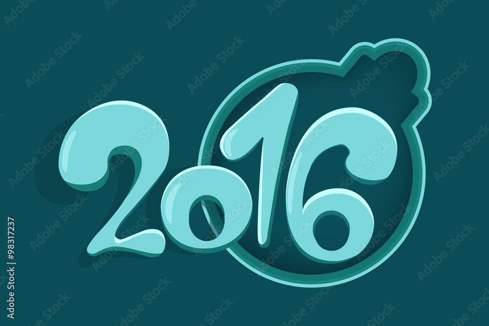 Creative happy new year invitation template card 2016 design Creative happy new year invitation template card 2016 design