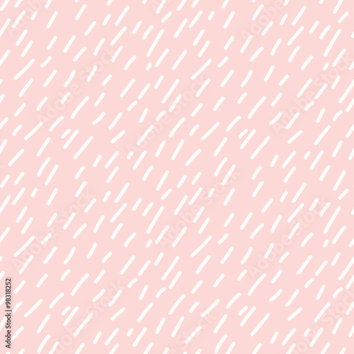 Hand drawn seamless rose and white rain texture