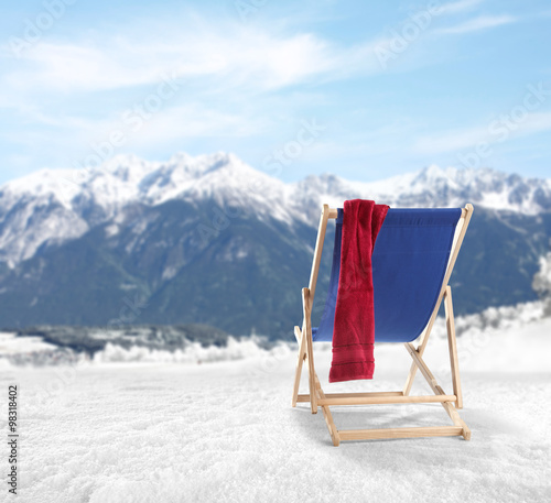 blue chairs and mountains  © magdal3na