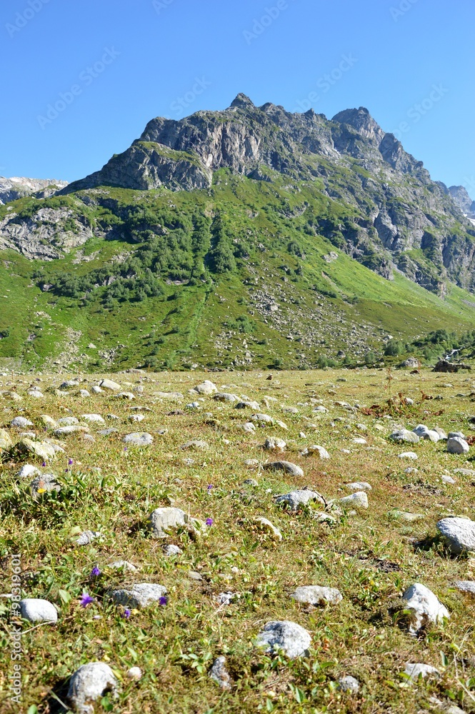 Mountain hiking in the Caucasus