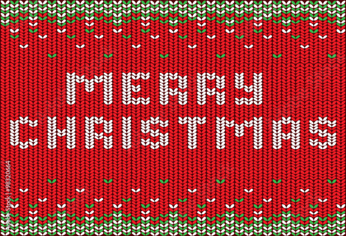 knitted background - merry christmas