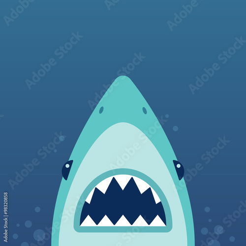 Shark attack illustration