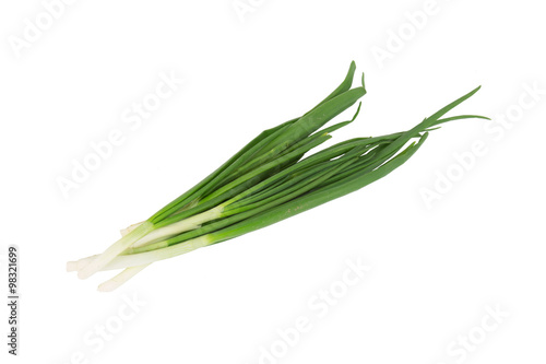 Green onion isolated on a white background. Isolated food series.