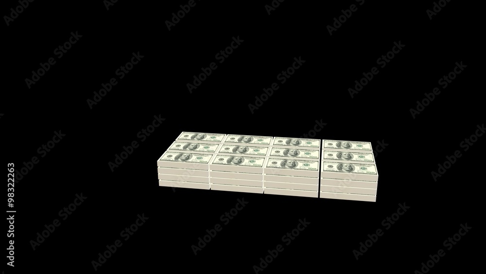 Falling Blocks Of Money Falling Blocks Of Money
