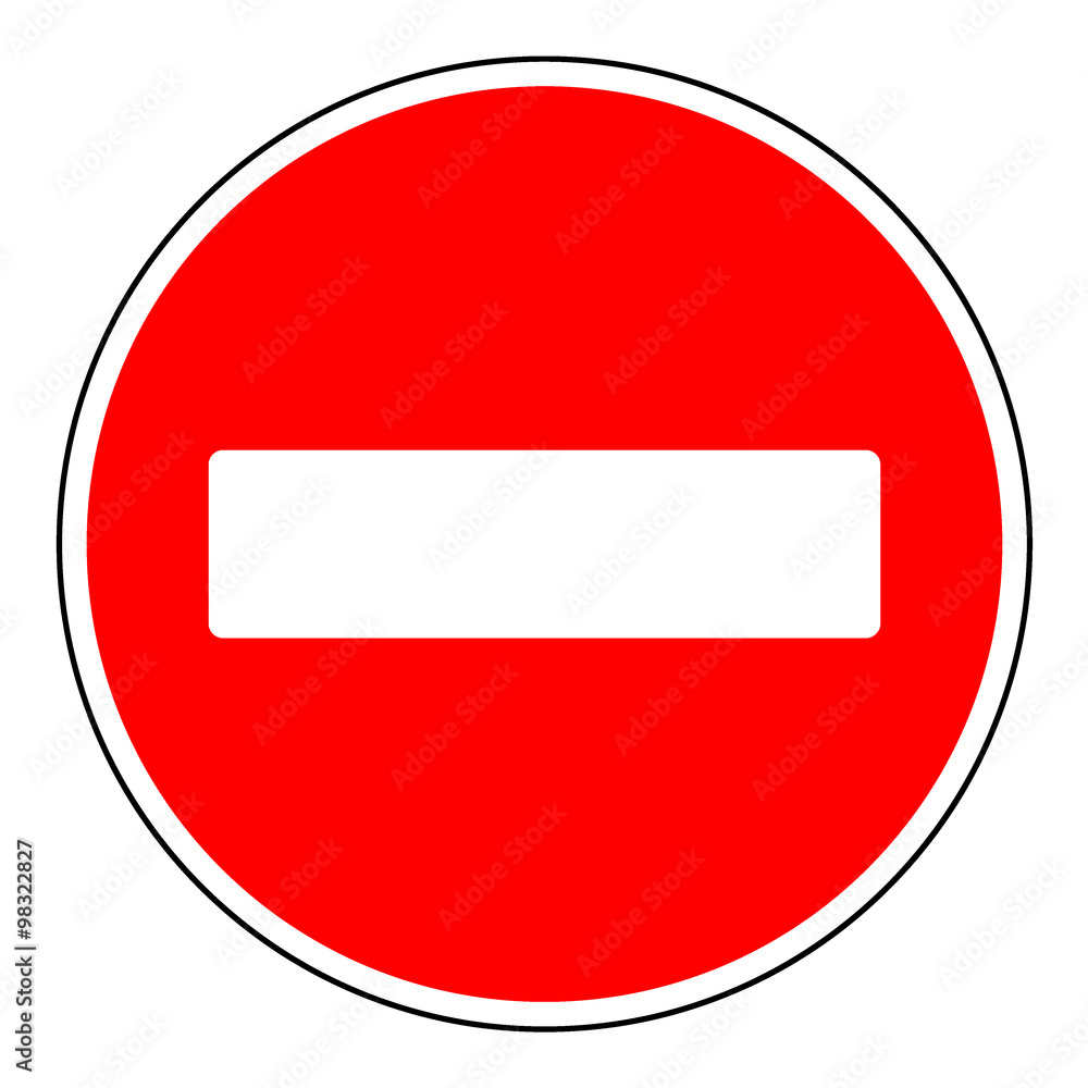Do not enter blank sign. Warning red circle icon isolated on white background. Prohibition concept. No traffic street symbol. Vector illustration Do not enter blank sign. Warning red circle icon isolated on white background. Prohibition concept. No traffic street symbol. Vector illustration