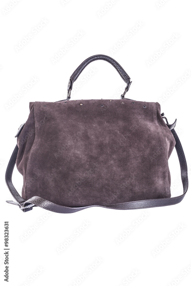 Naklejka premium Women's handbag on a white background