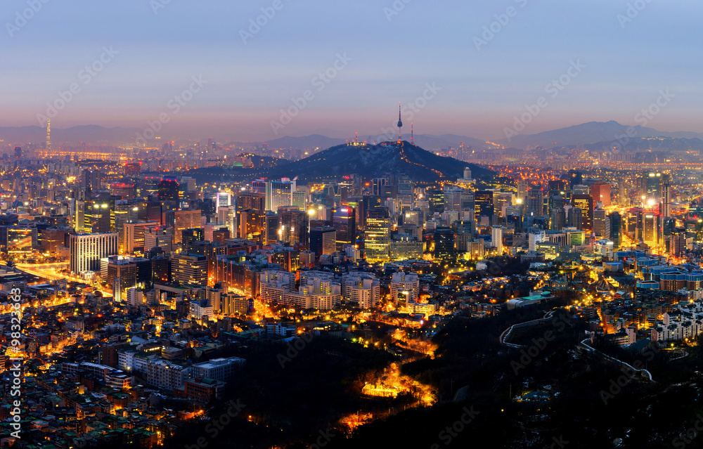  Seoul City Skyline , South Korea.