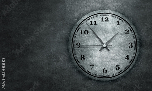 Wallpaper Mural Time concept on cement wall Torontodigital.ca