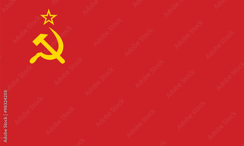 Naklejka premium Vector of Soviet Union flag.