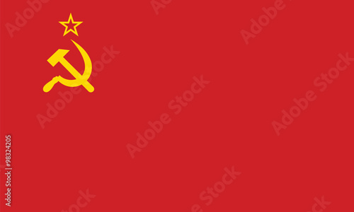 Obraz na plátně Vector of Soviet Union flag.