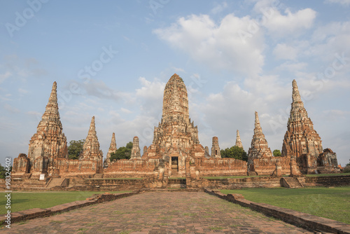 Wat Chaiwattanaram old ruins temple in Ayutthaya, Thailand. © swasdee