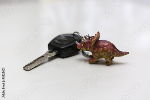 Car key pendant dinosaur Triceratops