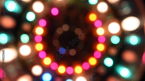 Out of focus lights blinking